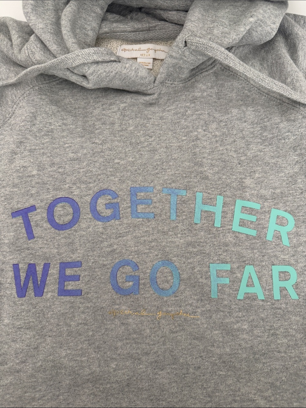 NWT Peloton Spiritual Gangster Together We Go Far Hoodie Sweatshirt Medium - Picture 3 of 9